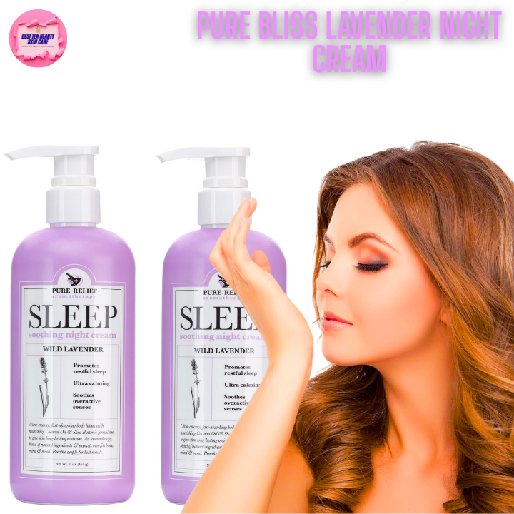Pure Bliss Lavender Night Cream for sensitive skin repair