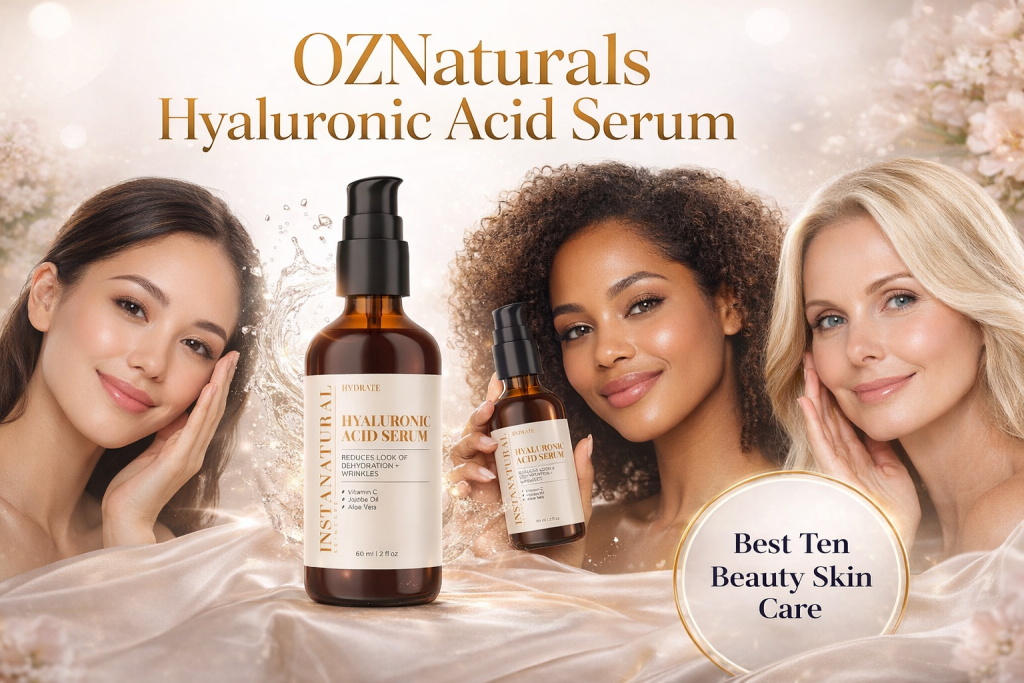 OZNaturals Hyaluronic Acid - Best Organic Face Serums for Glowing Skin