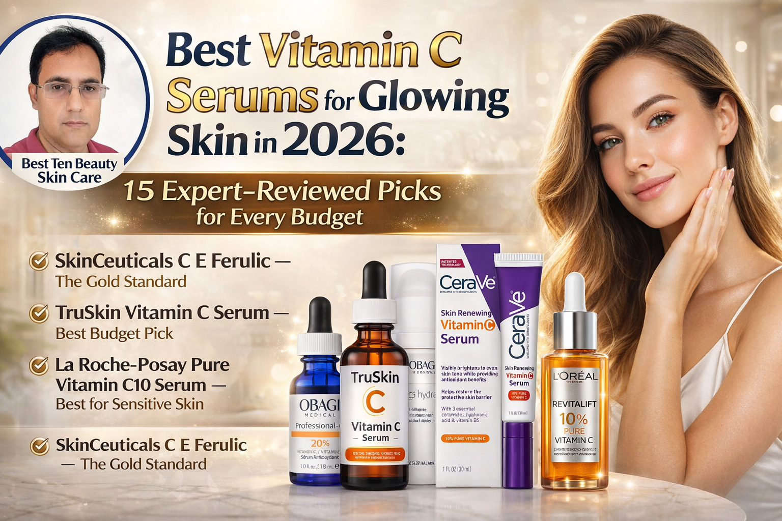 Read more about the article Best Vitamin C Serums for Glowing Skin in 2026: 15 Expert-Reviewed Picks for Every Budget